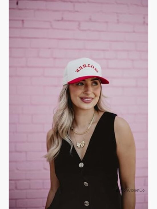 Upside-Down Embroidered Trucker Hat for Women & Men – Two-Tone Snapback main image 6